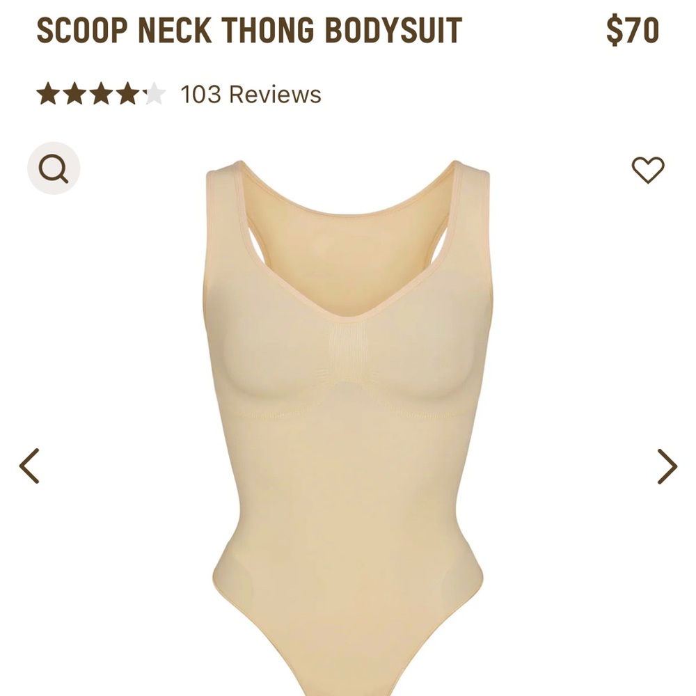 NWOB MED.SKIMS SEAMLESS SCULPT SCOOP MECK BODYSUIT